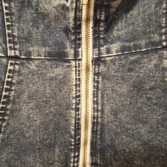 Simple Denim Mini Dress - Picture 3 of 4